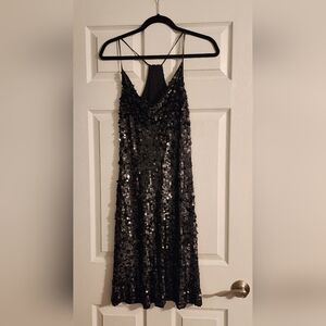 Peter Nygard Sequin Cocktail Dress 100% silk fabric